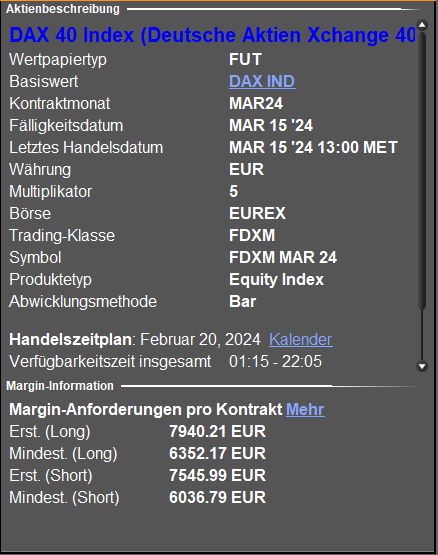 Wie funktioniert Margin Trading? Das müssen Sie wissen: Margin DAX 40 Index Future | Online Broker LYNX