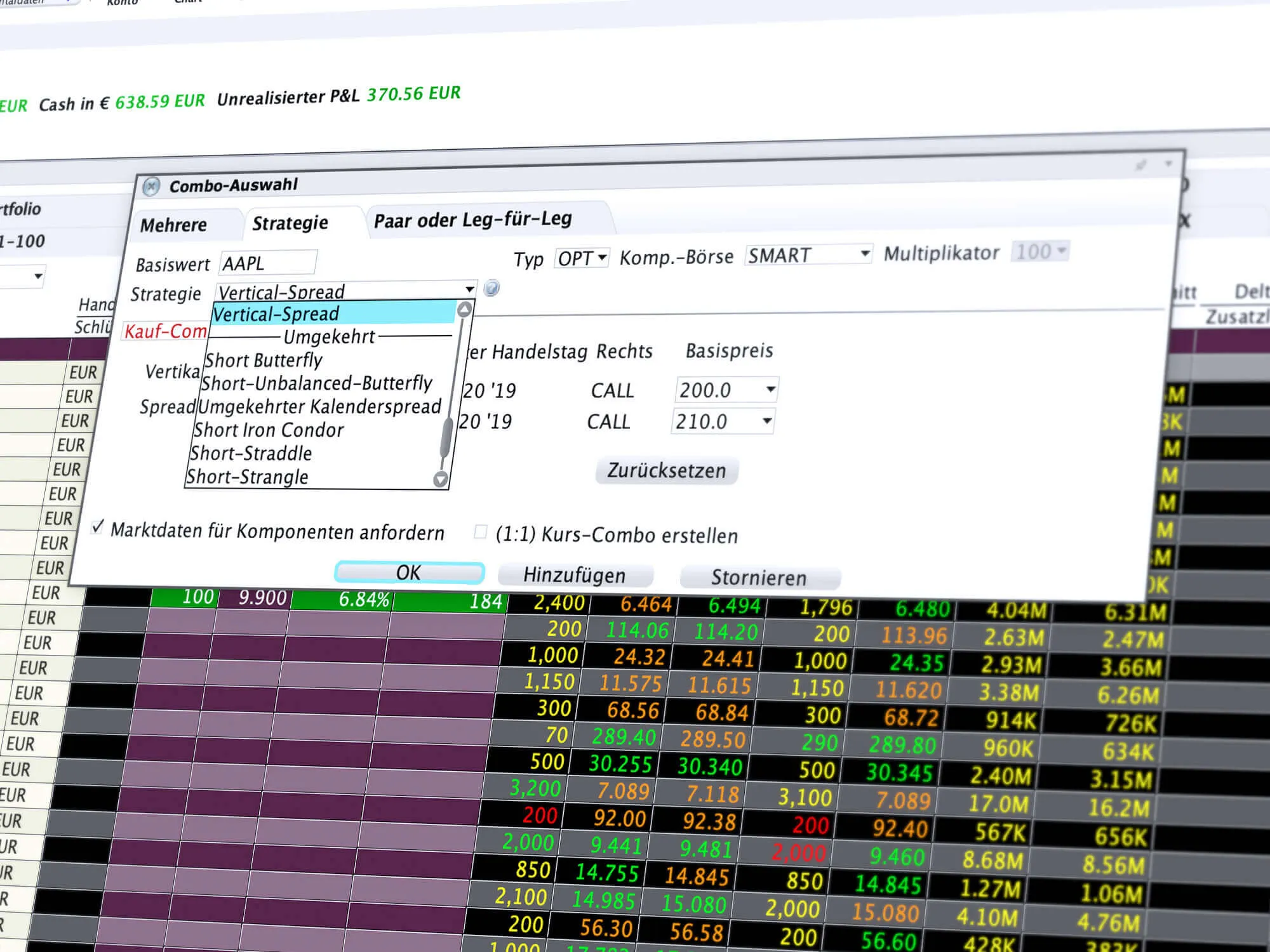 Erstellen Sie Ihre Kombinationsorders am besten mit dem ComboTrader ComboTrader: Kombinationsorder erstellen