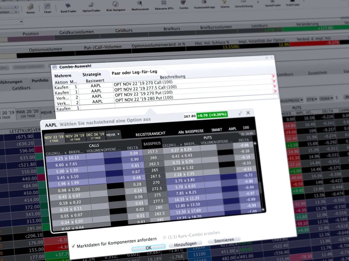 Erstellen Sie ganz individuelle Wertpapier-Kombinationen mit dem ComboTrader ComboTrader: Individuelle Kombinationen festlegen