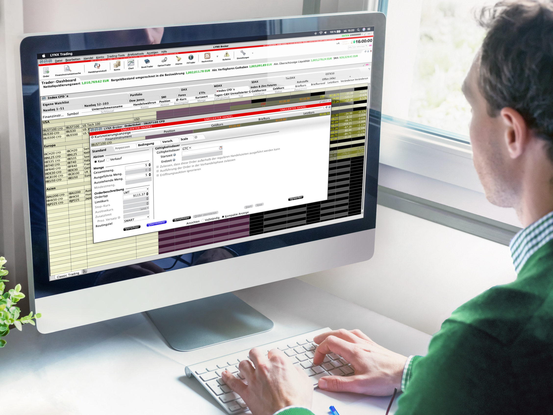 Legen Sie sich ein kostenloses Demokonto für CFDs an CFD Demokonto