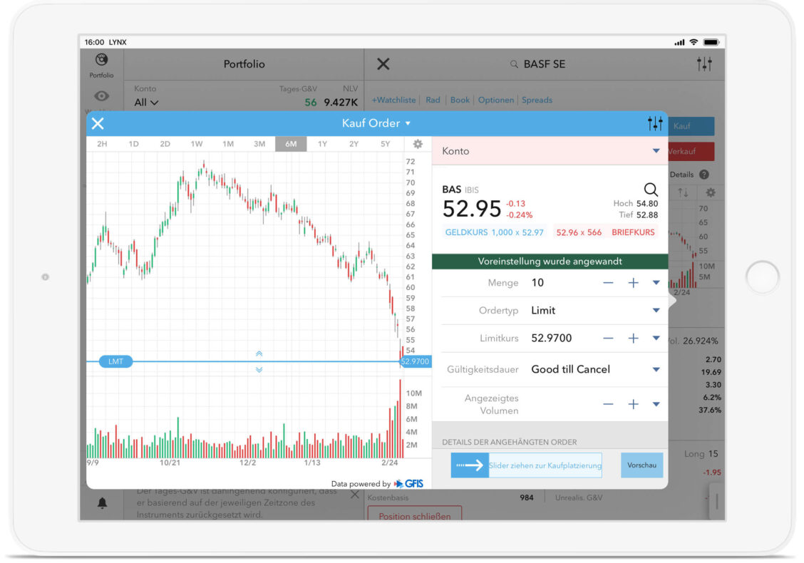 Handeln Sie Wertpapiere jetzt mobil über das iPad iPad Trading App: Wertpapiere mobil handeln